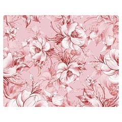 Flower Flowers Floral Flora Naturee Pink Pattern Two Sides Premium Plush Fleece Blanket (Medium)