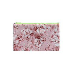 Flower Flowers Floral Flora Naturee Pink Pattern Cosmetic Bag (XS)