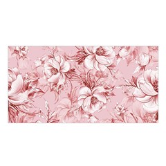 Flower Flowers Floral Flora Naturee Pink Pattern Satin Shawl 45  x 80 