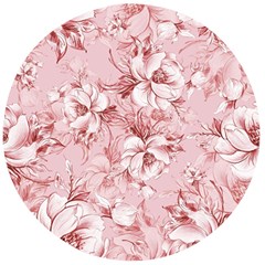 Flower Flowers Floral Flora Naturee Pink Pattern Wooden Bottle Opener (Round)