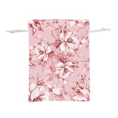 Flower Flowers Floral Flora Naturee Pink Pattern Lightweight Drawstring Pouch (M)