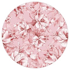 Flower Flowers Floral Flora Naturee Pink Pattern Round Trivet