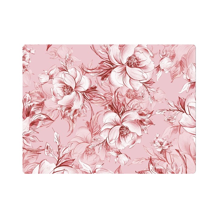 Flower Flowers Floral Flora Naturee Pink Pattern Premium Plush Fleece Blanket (Mini)