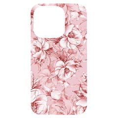 Flower Flowers Floral Flora Naturee Pink Pattern iPhone 14 Pro Black UV Print Case