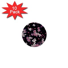 Sakura Flower Flowers Floral Flora Nature 1  Mini Buttons (10 Pack)  by Jancukart