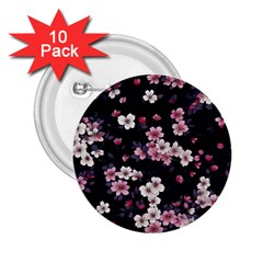 Sakura Flower Flowers Floral Flora Nature 2 25  Buttons (10 Pack) 