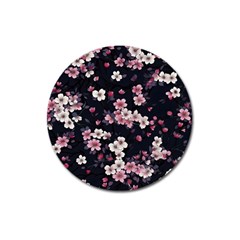 Sakura Flower Flowers Floral Flora Nature Magnet 3  (round)