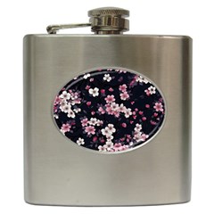 Sakura Flower Flowers Floral Flora Nature Hip Flask (6 Oz) by Jancukart