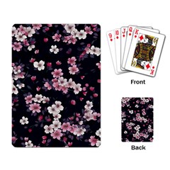 Sakura Flower Flowers Floral Flora Nature Playing Cards Single Design (rectangle)