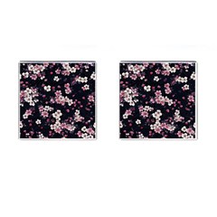 Sakura Flower Flowers Floral Flora Nature Cufflinks (square)