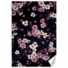 Sakura Flower Flowers Floral Flora Nature Canvas 12  X 18 