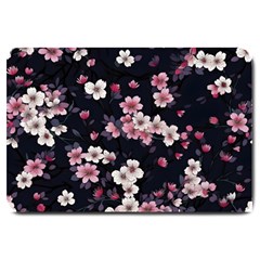 Sakura Flower Flowers Floral Flora Nature Large Doormat by Jancukart