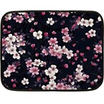 Sakura Flower Flowers Floral Flora Nature Two Sides Fleece Blanket (Mini) 35 x27  Blanket Front