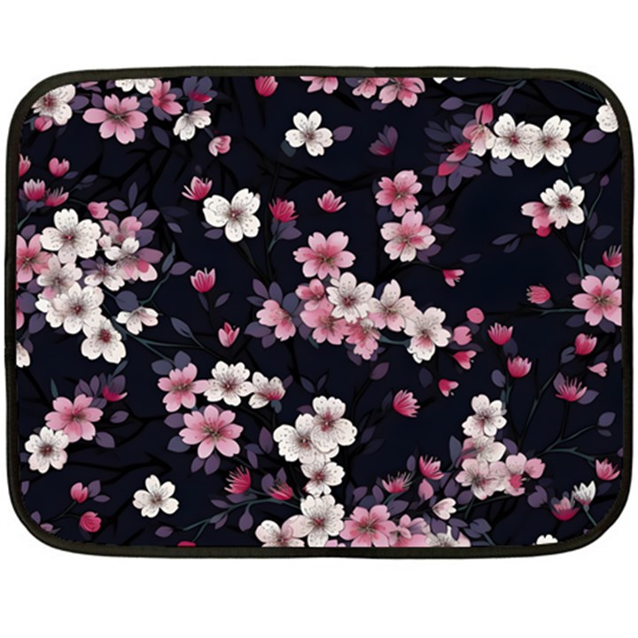 Sakura Flower Flowers Floral Flora Nature Two Sides Fleece Blanket (Mini)