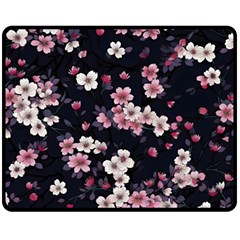 Sakura Flower Flowers Floral Flora Nature Fleece Blanket (medium)