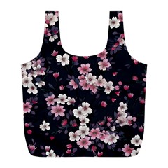 Sakura Flower Flowers Floral Flora Nature Full Print Recycle Bag (l)