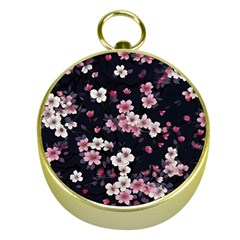 Sakura Flower Flowers Floral Flora Nature Gold Compasses