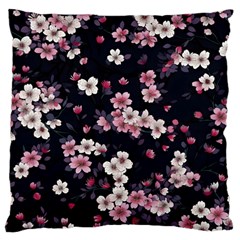 Sakura Flower Flowers Floral Flora Nature Standard Premium Plush Fleece Cushion Case (two Sides)