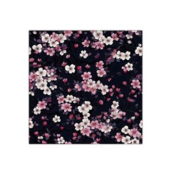 Sakura Flower Flowers Floral Flora Nature Satin Bandana Scarf 22  X 22 