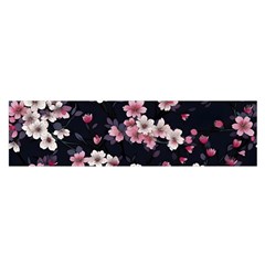 Sakura Flower Flowers Floral Flora Nature Oblong Satin Scarf (16  X 60 )