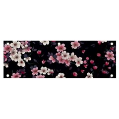 Sakura Flower Flowers Floral Flora Nature Banner And Sign 6  X 2  by Jancukart