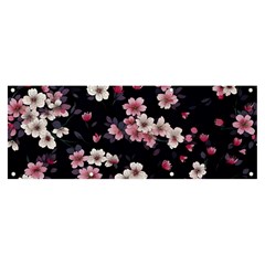 Sakura Flower Flowers Floral Flora Nature Banner And Sign 8  X 3  by Jancukart