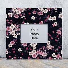 Sakura Flower Flowers Floral Flora Nature White Wall Photo Frame 5  X 7  by Jancukart