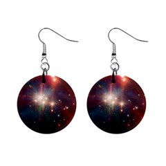 Astrology Astronomical Cluster Galaxy Nebula Mini Button Earrings by danenraven