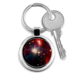 Astrology Astronomical Cluster Galaxy Nebula Key Chain (round) by danenraven