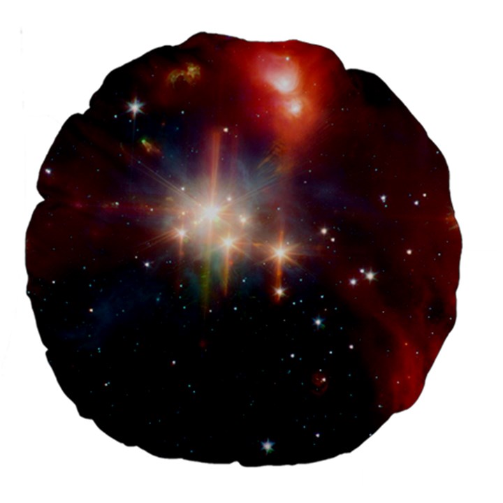 Astrology Astronomical Cluster Galaxy Nebula Large 18  Premium Round Cushions