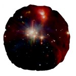 Astrology Astronomical Cluster Galaxy Nebula Large 18  Premium Flano Round Cushions Front