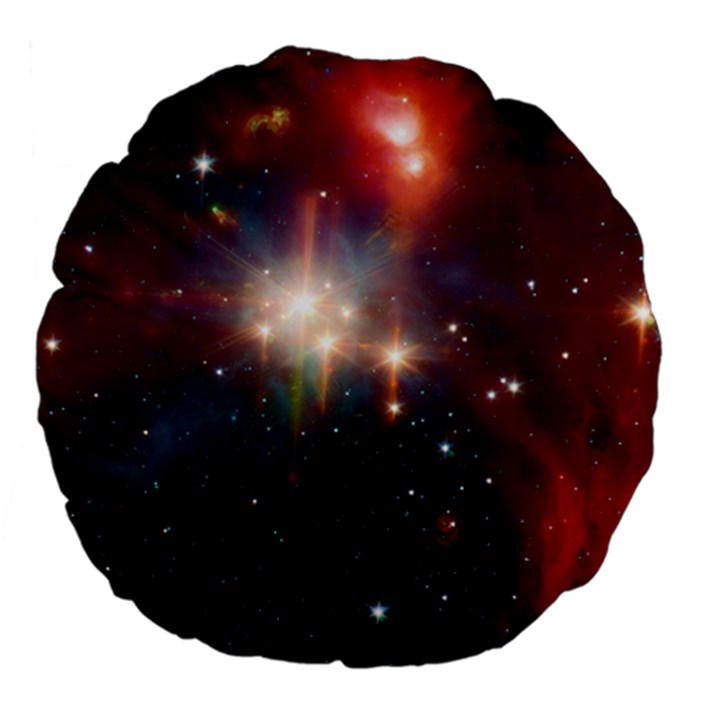 Astrology Astronomical Cluster Galaxy Nebula Large 18  Premium Flano Round Cushions