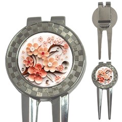 Sakura Flowers Flower Pink Blossom Spring 3-in-1 Golf Divots by danenraven