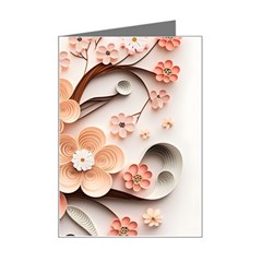 Sakura Flowers Flower Pink Blossom Spring Mini Greeting Card by danenraven