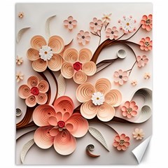 Sakura Flowers Flower Pink Blossom Spring Canvas 8  X 10  by danenraven