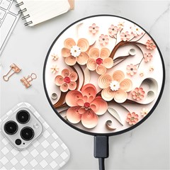 Sakura Flowers Flower Pink Blossom Spring Wireless Fast Charger(black)