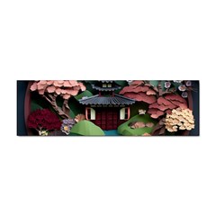 Japanese Garden Flowers Landscape Sticker (bumper) by danenraven