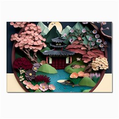 Japanese Garden Flowers Landscape Postcards 5  X 7  (pkg Of 10) by danenraven