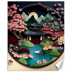 Japanese Garden Flowers Landscape Canvas 16  X 20  by danenraven