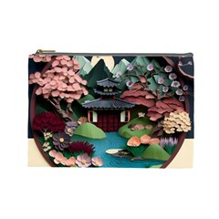 Japanese Garden Flowers Landscape Cosmetic Bag (large)