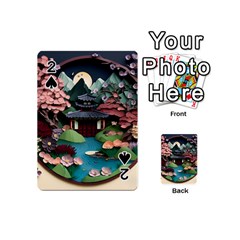 Japanese Garden Flowers Landscape Playing Cards 54 Designs (mini) by danenraven