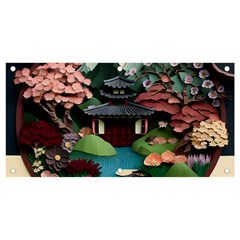 Japanese Garden Flowers Landscape Banner And Sign 4  X 2  by danenraven