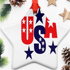 Usa Stars Fourth Of July Symbol America Usa Stars Ornament (star)