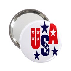 Usa Stars Fourth Of July Symbol America Usa Stars 2 25  Handbag Mirrors by Wegoenart