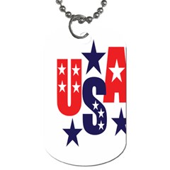 Usa Stars Fourth Of July Symbol America Usa Stars Dog Tag (two Sides) by Wegoenart