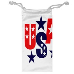 Usa Stars Fourth Of July Symbol America Usa Stars Jewelry Bag by Wegoenart