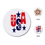 Usa Stars Fourth Of July Symbol America Usa Stars Playing Cards Single Design (Round) Front