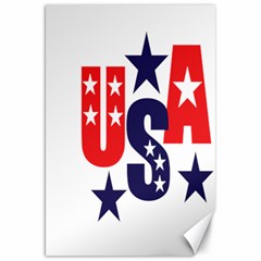 Usa Stars Fourth Of July Symbol America Usa Stars Canvas 20  X 30  by Wegoenart