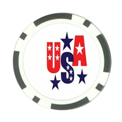 Usa Stars Fourth Of July Symbol America Usa Stars Poker Chip Card Guard by Wegoenart