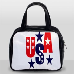 Usa Stars Fourth Of July Symbol America Usa Stars Classic Handbag (two Sides) by Wegoenart